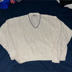 VTG 80s Aeropostale Cable Knit Sweater Ivy League Old Money Size XL Prep School